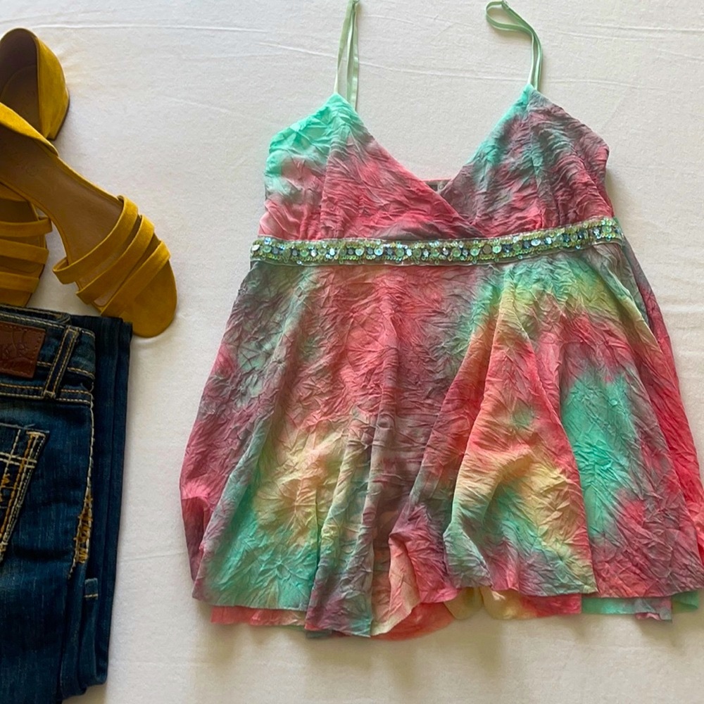 MK ONE Spaghetti strap top with sequins detail